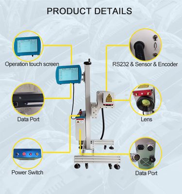 Air Cooling CO2 Laser Coding Machine For Printing Serial Numbers