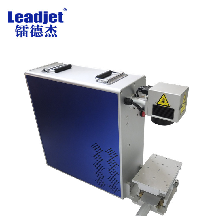 Rotary Type Mini Fiber Laser Marking Machine / Stainless Steel Laser Date Coding Machine