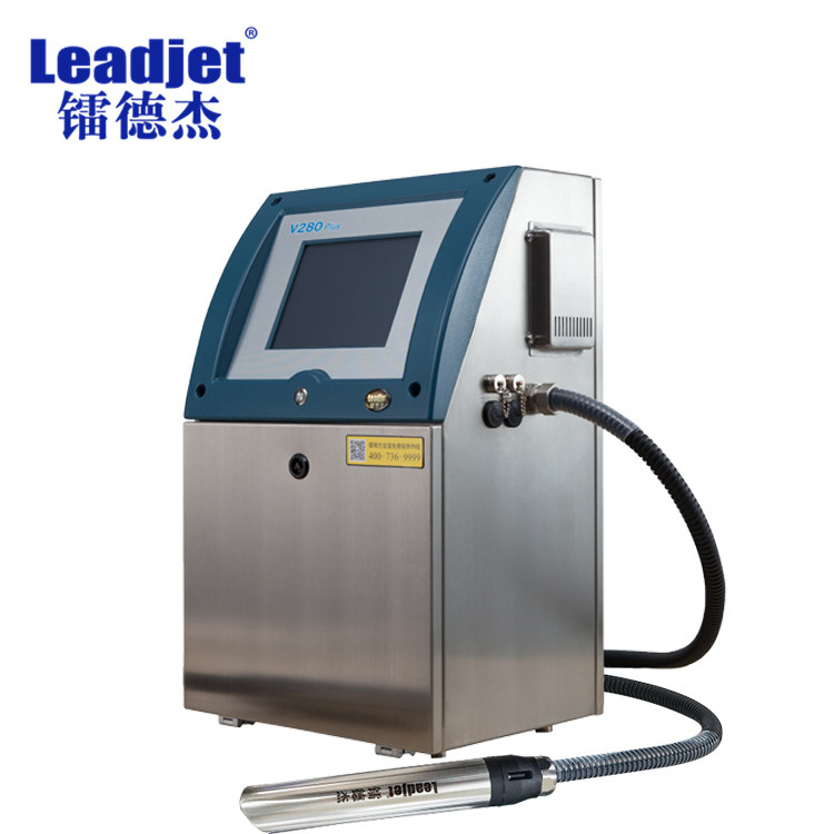 4 Lines Leadjet Inkjet Date Printer CIJ Hydraulic Pressure 300 Meter Per Minute